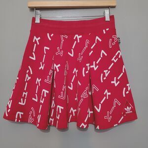 Adidas Pharrell Williams Human Race HU Sport Skirt Size XS Red White Logo Short